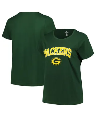 Women's Fanatics Green Bay Packers Plus Arch Over Logo T-shirt
