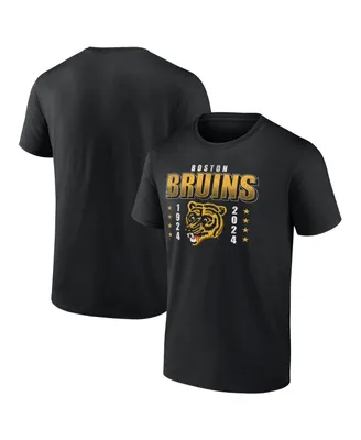 Men's Fanatics Black Distressed Boston Bruins Centennial T-shirt
