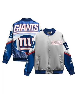 Men's Chalk Line Gray New York Giants Fanimation Satin Full-Snap Jacket