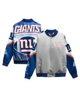 Men's Chalk Line Gray New York Giants Fanimation Satin Full-Snap Jacket