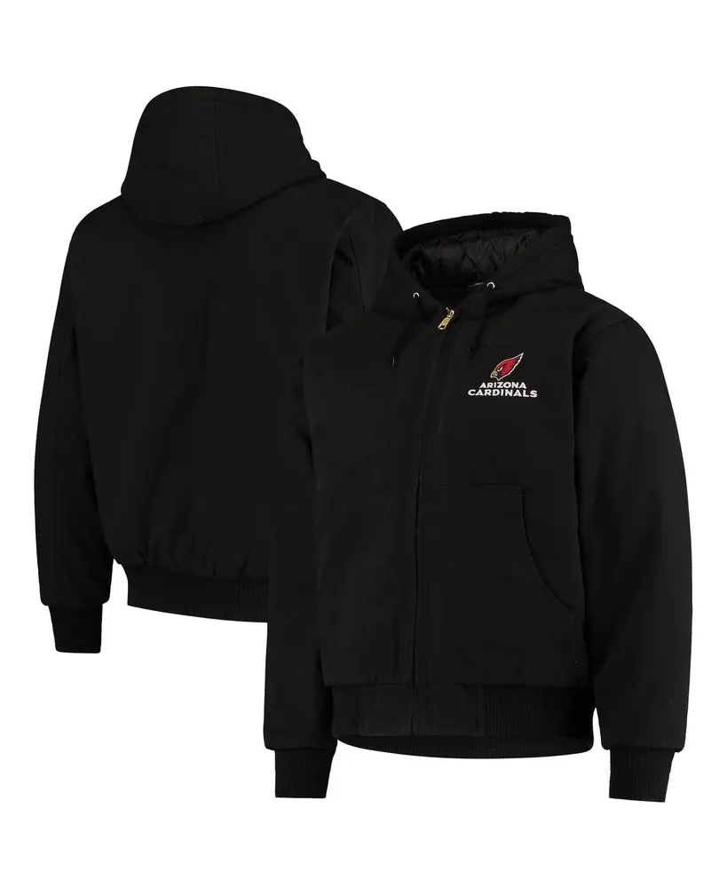 Men's Dunbrooke Black Arizona Cardinals Dakota Cotton Canvas Hooded Jacket