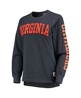 Women's Pressbox Navy Virginia Cavaliers Two-Hit Canyon Long Sleeve T-shirt