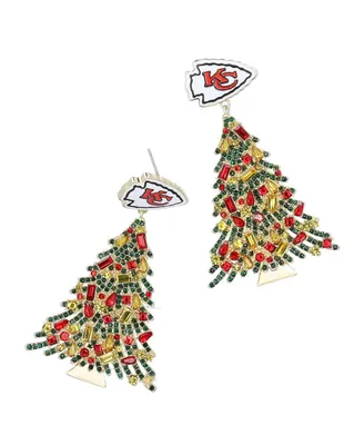 Women's Baublebar Kansas City Chiefs Christmas Tree Dangling Earrings