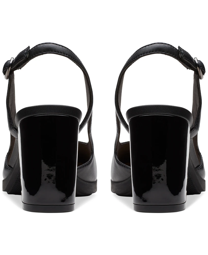 Clarks Women's Bayla Joy Cap-Toe Slingback Pumps