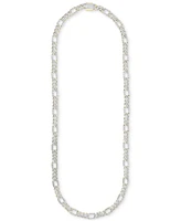 Men's Diamond Figaro Link 24" Chain Necklace (1 ct. t.w.) in 10k Gold