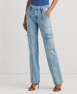 Lauren Ralph Women's Straight Cargo Jeans