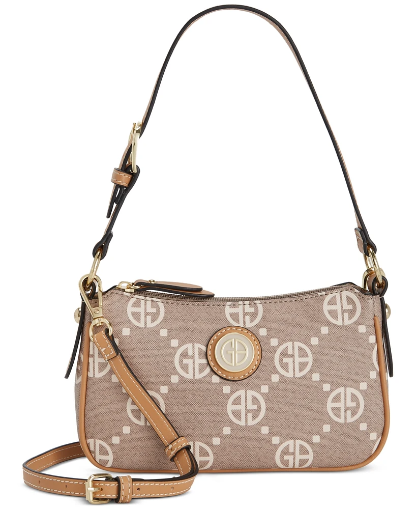 Giani Bernini Monogram Signature Small Baguette Bag