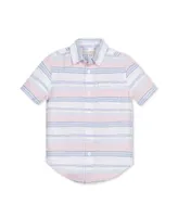 Hope & Henry Boys' Linen Short Sleeve Button Down Shirt