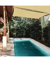 10x13 Ft 97% Uv Block Rectangle Sun Shade Sail Hdpe Canopy Patio Garden 2 Pack