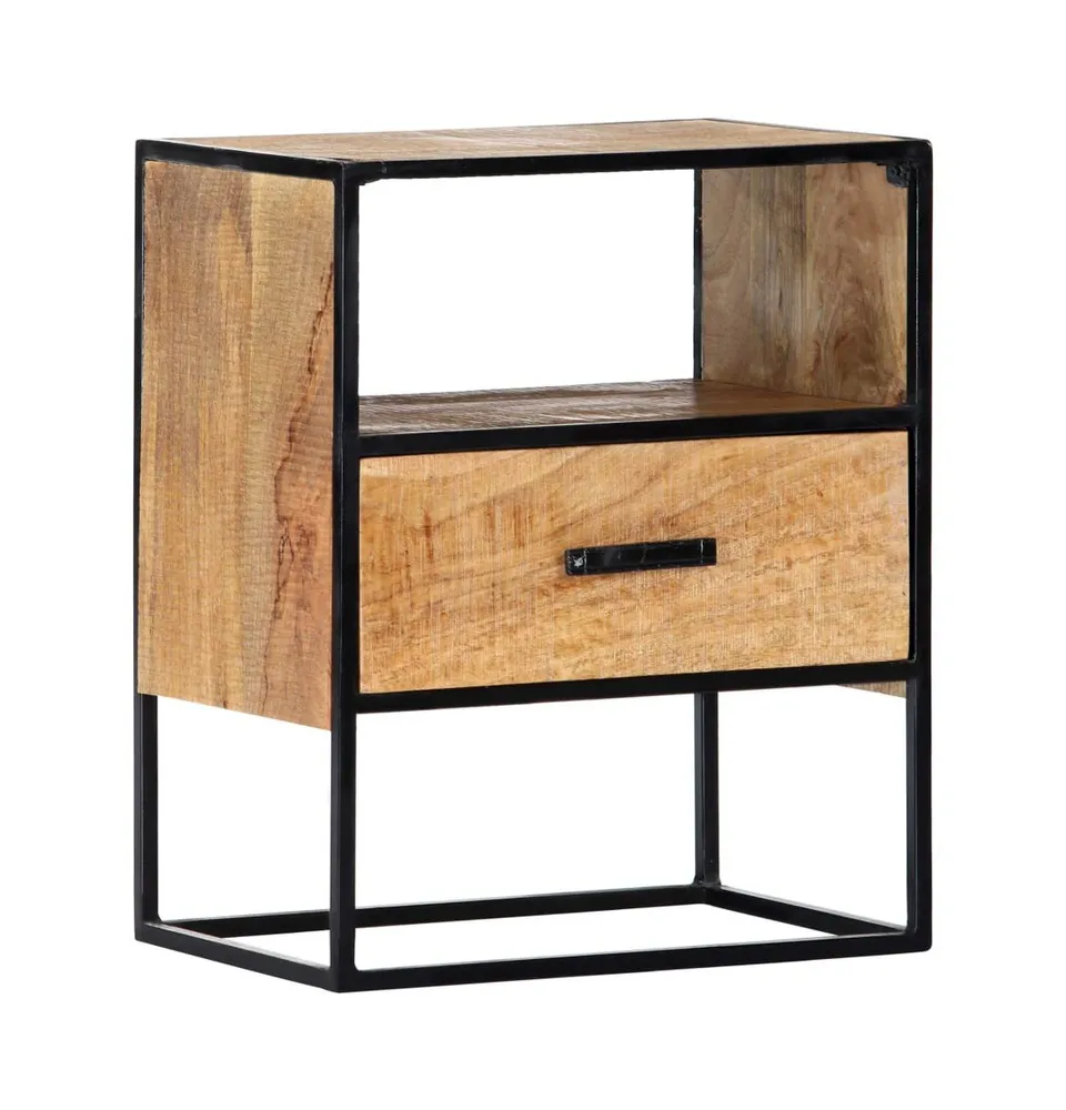 Nightstand 15.7"x11.8"x19.6" Solid Mango Wood