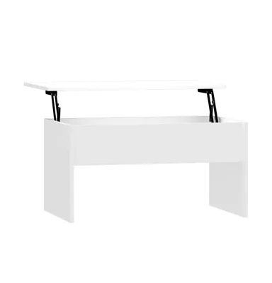Coffee Table High Gloss White 31.5"x19.9"x16.3" Engineered Wood