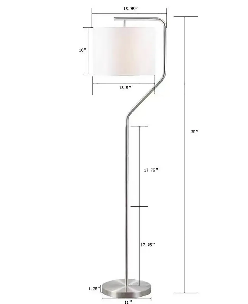 510 Design Aster Angular Arched Metal Floor Lamp
