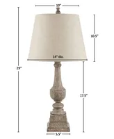 Martha Stewart Provencal 29" H Resin Table Lamp, Set of 2