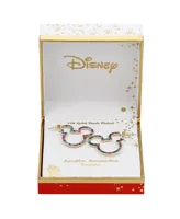 Disney Multi Color Crystal Mickey Mouse Hoop Earrings