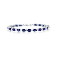 Sterling Silver Gem Tennis Bracelet