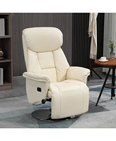 Homcom Adjustable Swivel Recliner Chair with Padded Arms