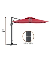 Mondawe 10 ft. Square Offset Cantilever Outdoor Patio Umbrella