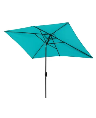 Mondawe 10ft Rectangular Outdoor Patio Umbrella with Tilt and Crank