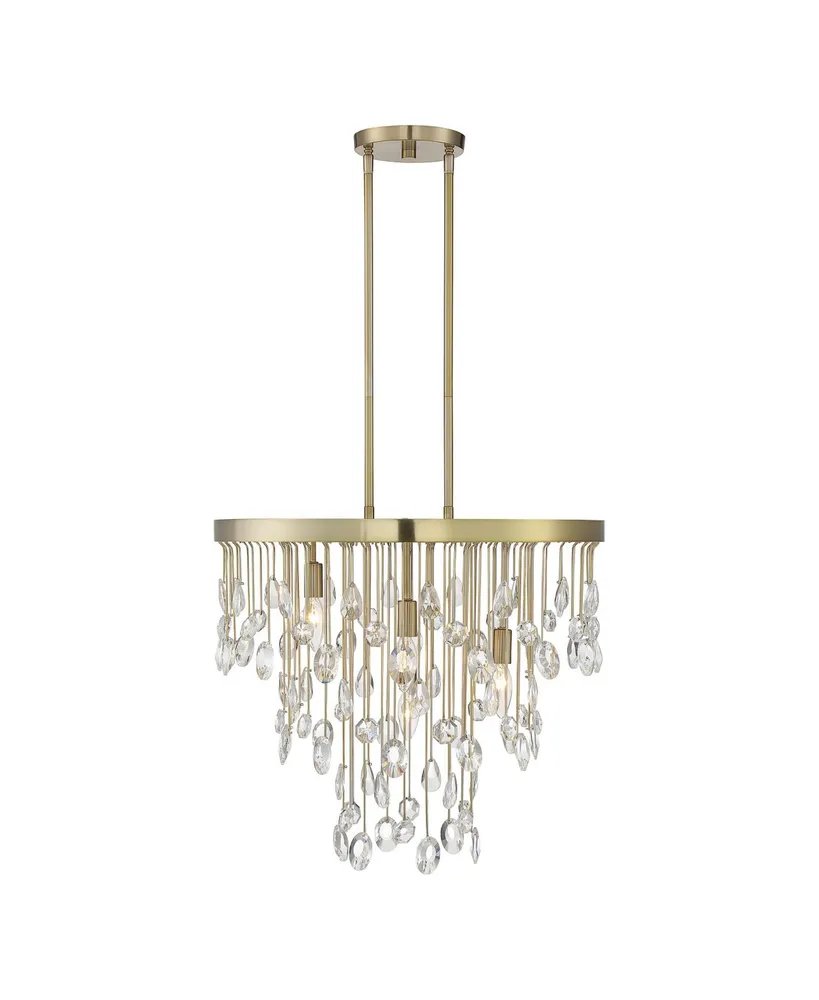 Livorno 4-Light Chandelier in Noble Brass