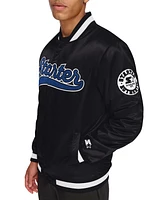 Starter Men's Classic-Fit Satin Varsity Bomber Jacket