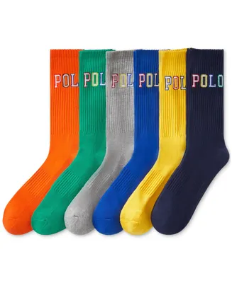 Polo Ralph Lauren Men's 6-Pk. Polo Outlined Crew Socks
