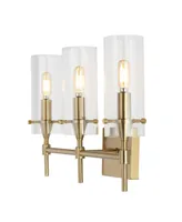 Cato Bohemian Farmhouse Iron/Glass Led Vanity Light