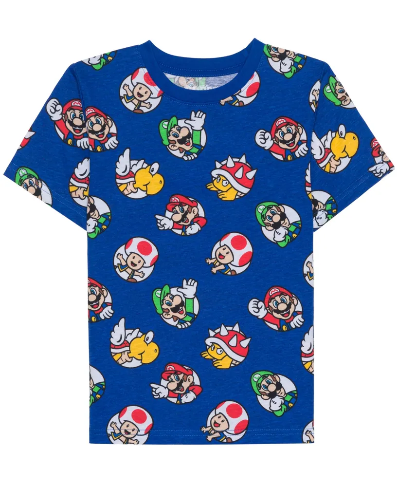 Hybrid Toddler and Little Boys Super Mario Short Sleeve T-shirt