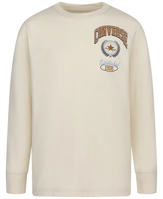 Converse Big Boys Collegiate Sport Long Sleeve T-shirt