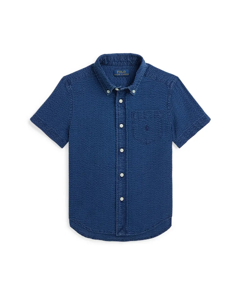 Polo Ralph Lauren Toddler and Little Boys Cotton Seersucker Short Sleeve Shirt