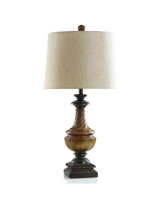 33" Toffeewood Traditional Two Tone Swirled Table Lamp