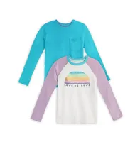 Mightly Girls 2pk Fair Trade Organic Cotton Long Sleeve T-Shirts