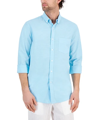 Club Room Men's Solid Stretch Oxford Cotton Shirt, Created for Macy's