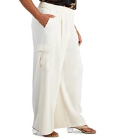 Bar Iii Trendy Plus Size Wide-Leg Cargo Pants, Created for Macy's