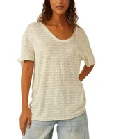 Free People Women's All I Need Striped Short-Sleeve T-Shirt