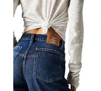 Free People Women's Tinsley Cotton Baggy High-Rise Jeans
