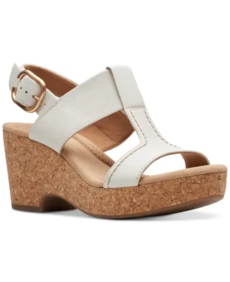 Clarks Giselle Style Wedge Heel Platform Sandals