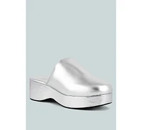 Olori Solid Platform Slip On Mules