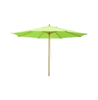 13ft German Beech Wood Patio Umbrella 8 Ribs Outdoor Parasol Backyard Sunshade