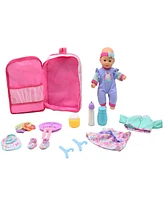 Dream Collection Rainbow Bunny Doll Backpack Set