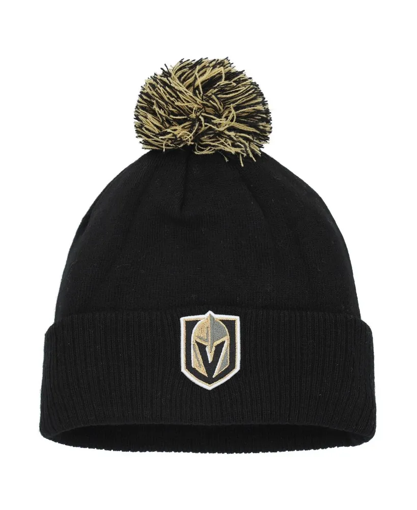 Men's adidas Black Vegas Golden Knights Cold.rdy Cuffed Knit Hat with Pom