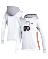 Women's adidas White Philadelphia Flyers Refresh Skate Lace Aeroready Pullover Hoodie