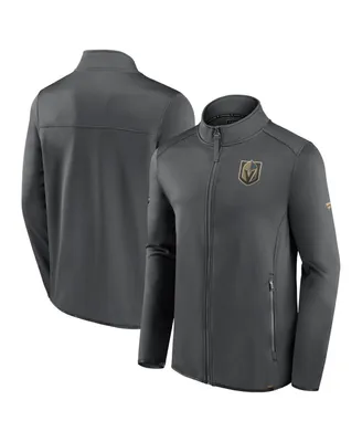 Men's Fanatics Gray Vegas Golden Knights Authentic Pro Full-Zip Jacket