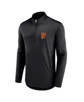 Men's Fanatics Black San Francisco Giants Quarterback Quarter-Zip Top