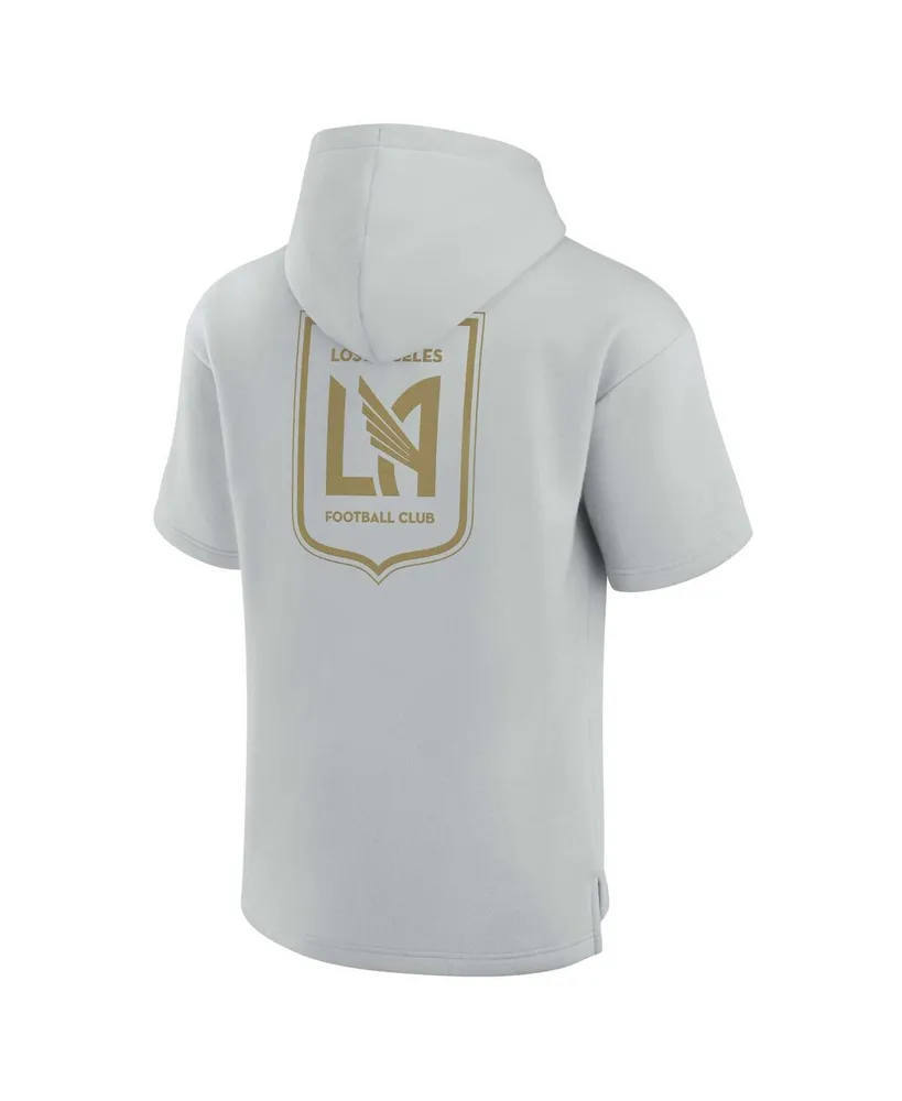 Men's and Women's Fanatics Signature Gray Lafc Super Soft Fleece Short Sleeve Pullover Hoodie