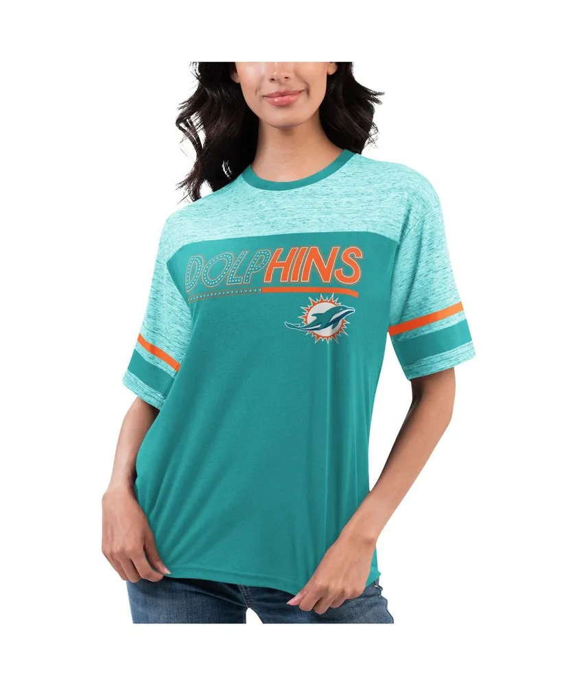 Women's G-iii 4Her by Carl Banks Aqua Miami Dolphins Track T-shirt