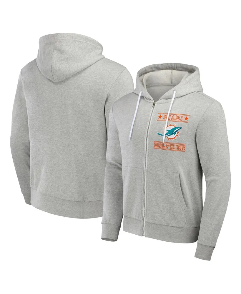 Men's Nfl x Darius Rucker Collection by Fanatics Gray Miami Dolphins Domestic Full-Zip Hoodie