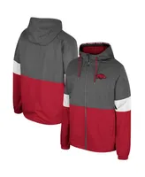 Men's Colosseum Charcoal Arkansas Razorbacks Miles Full-Zip Jacket