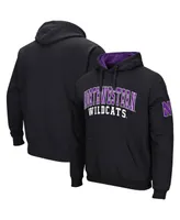 Men's Colosseum Black Northwestern Wildcats Double Arch Pullover Hoodie