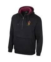 Men's Colosseum Black Arizona State Sun Devils Half-Zip Hoodie