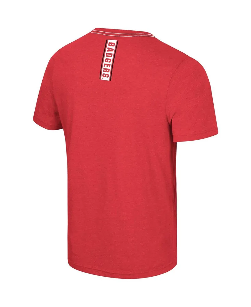 Men's Colosseum Red Wisconsin Badgers No Problemo T-shirt